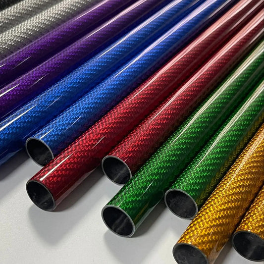 3K Carbon Fiber Tube 1000mm(OD:12-20mm) - Colored