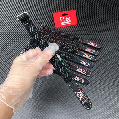 2pcs Kevlar Stitched Non-Slip Silicone Battery Straps(Width: 20mm Length: 180-400mm)