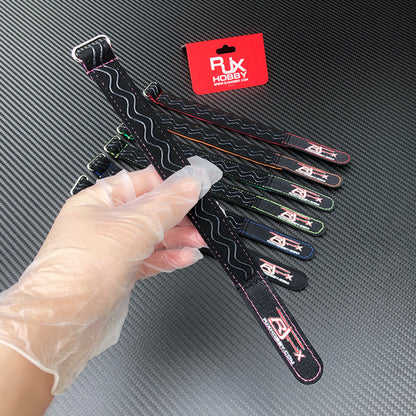 2pcs Kevlar Stitched Non-Slip Silicone Battery Straps(Width: 20mm Length: 180-400mm)